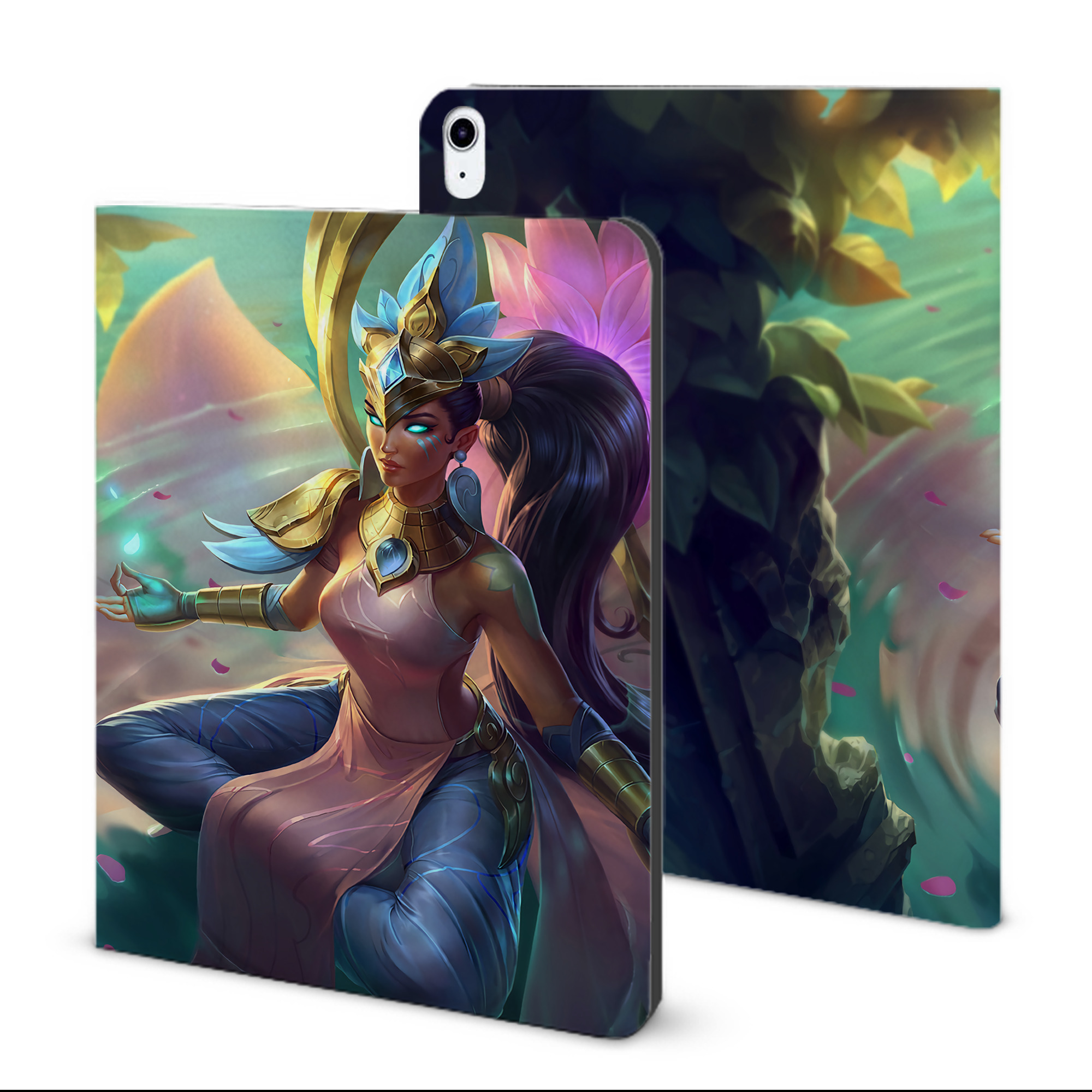 （画像用） リーグ・オブ・レジェンド League of Legends LOL IPad ケース ブック型 PUレザー TPU 耐衝撃 軽量 薄型 ペン収納なし 全面保護 IPad 各モデル対応